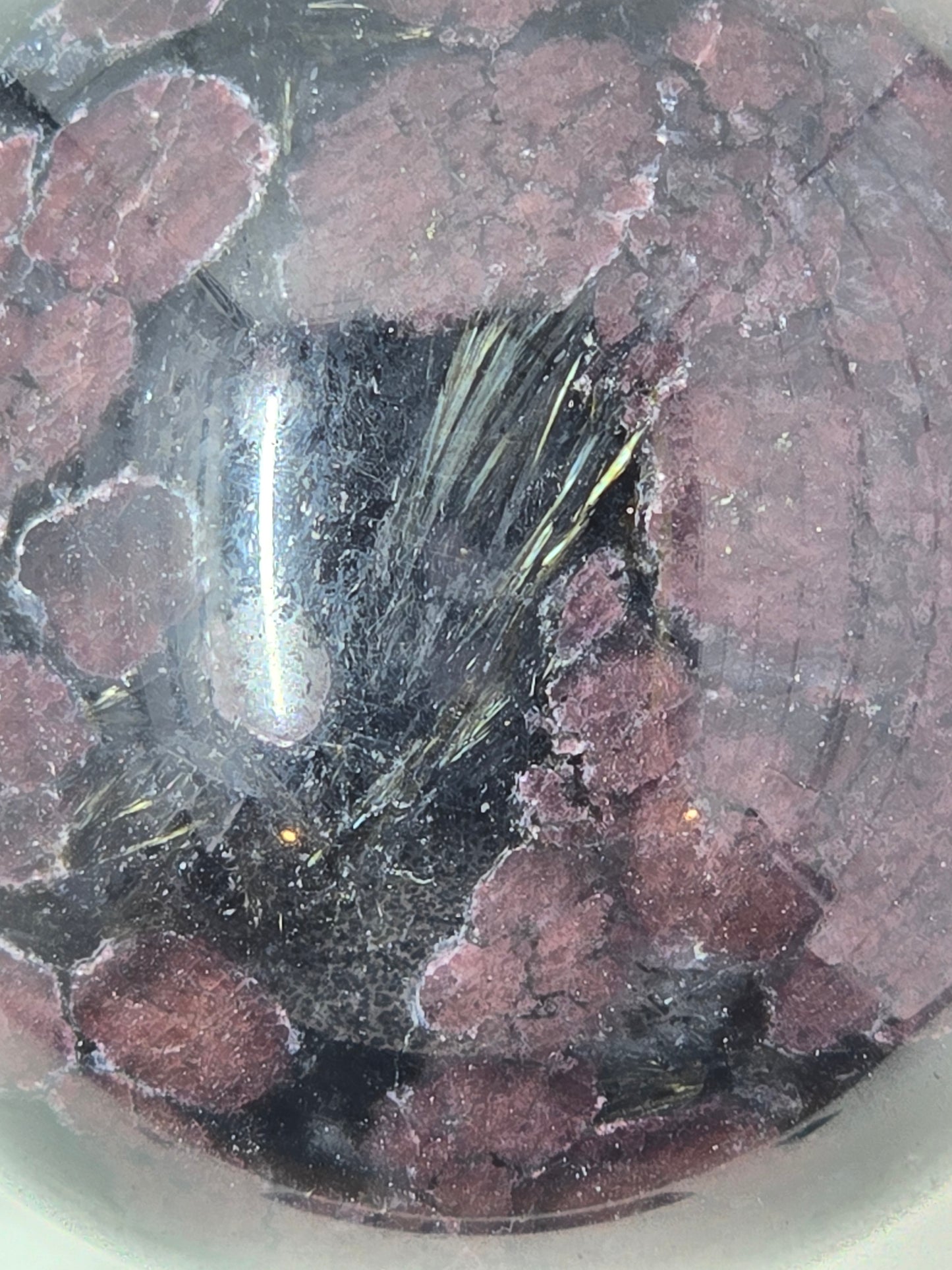 Garnet & Astrophyllite sphere
