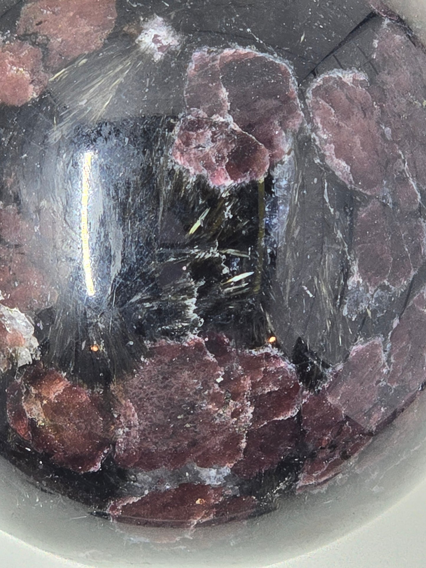 Garnet & Astrophyllite sphere