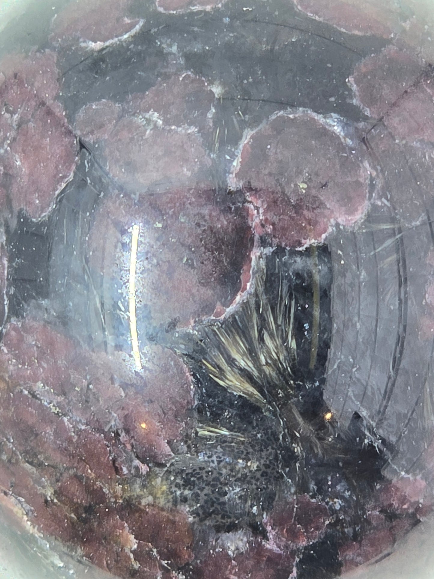 Garnet & Astrophyllite sphere
