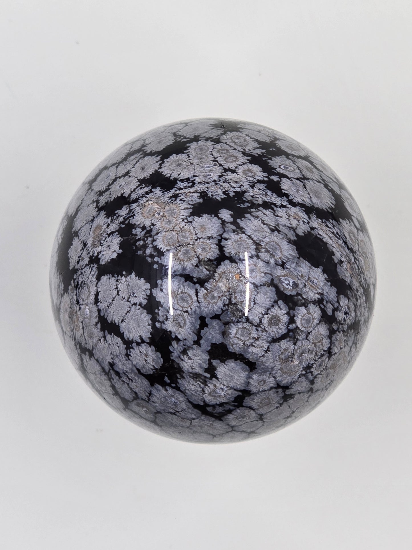 Snowflake Obsidian sphere