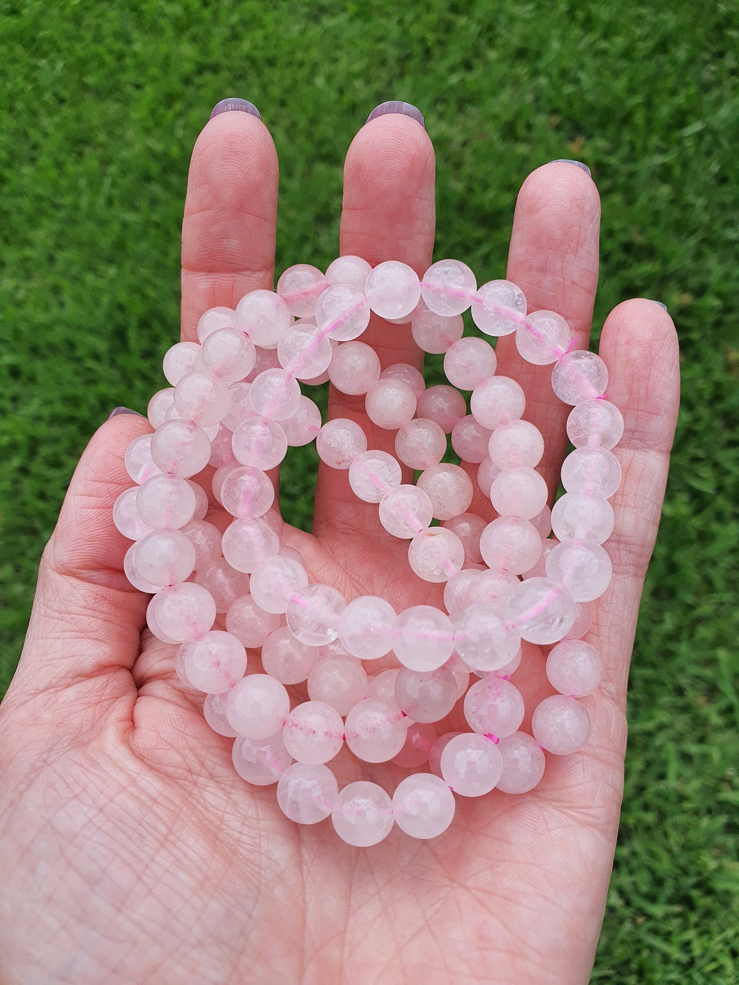 Rose Quartz 8mm bead bracelet