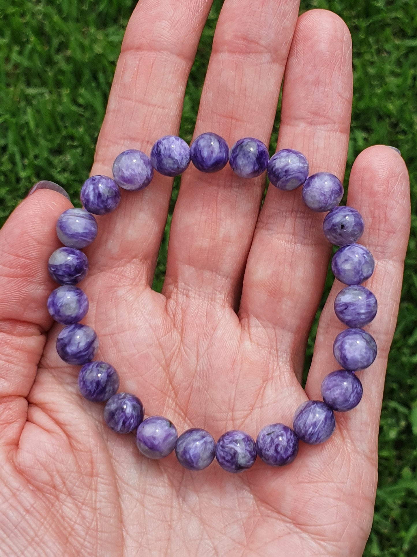 Charoite 8mm bead bracelet