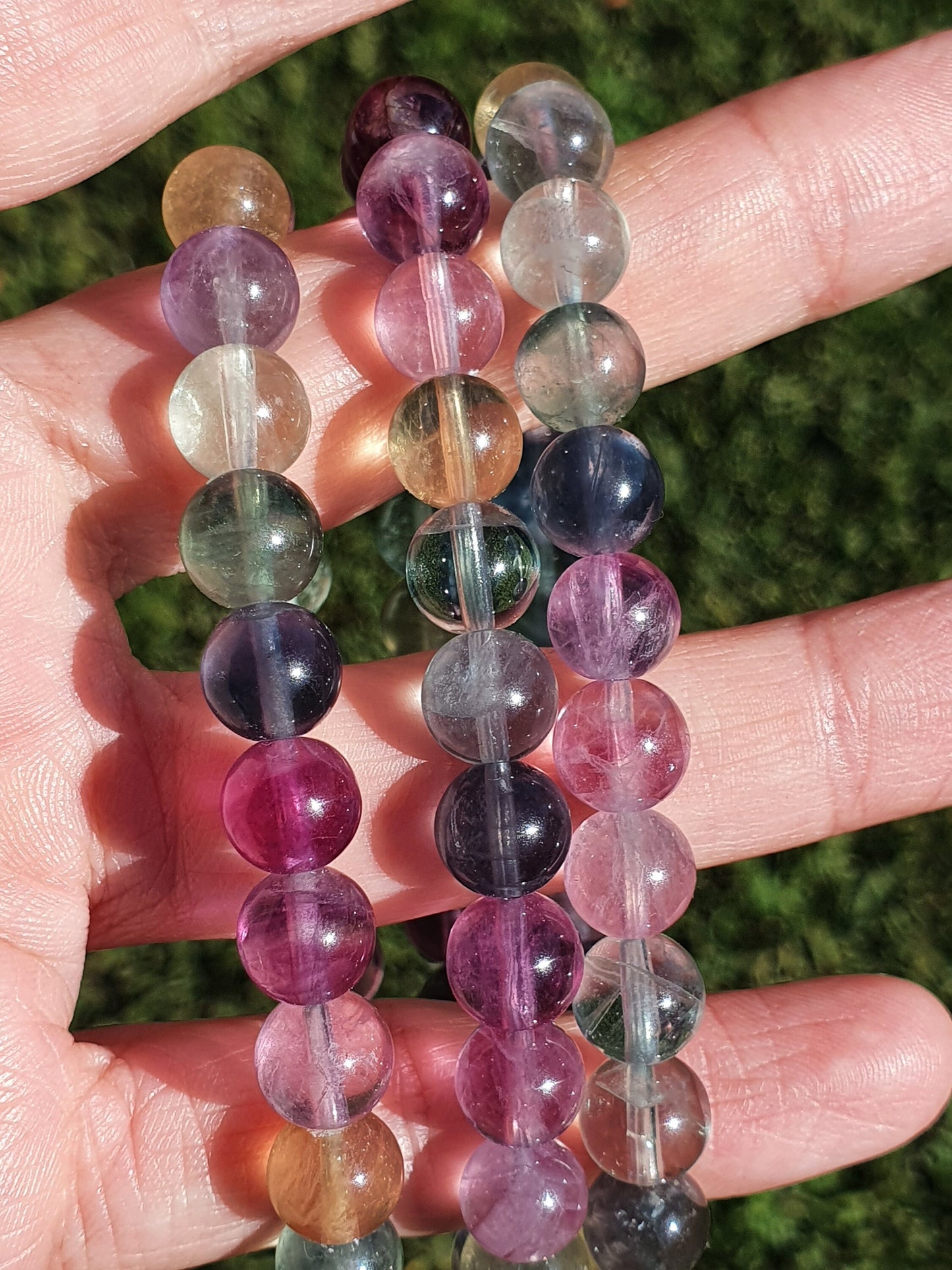 Rainbow fluorite 8mm bracelet