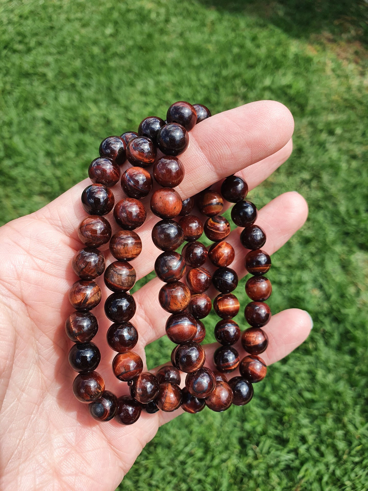 Red Tigers eye 8mm bracelet