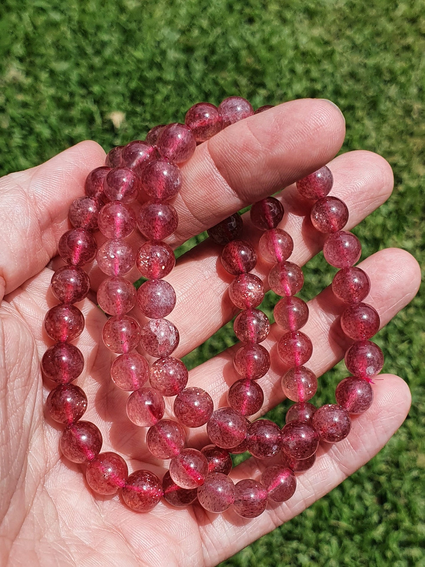 Strawberry Quartz 8mm bracelet