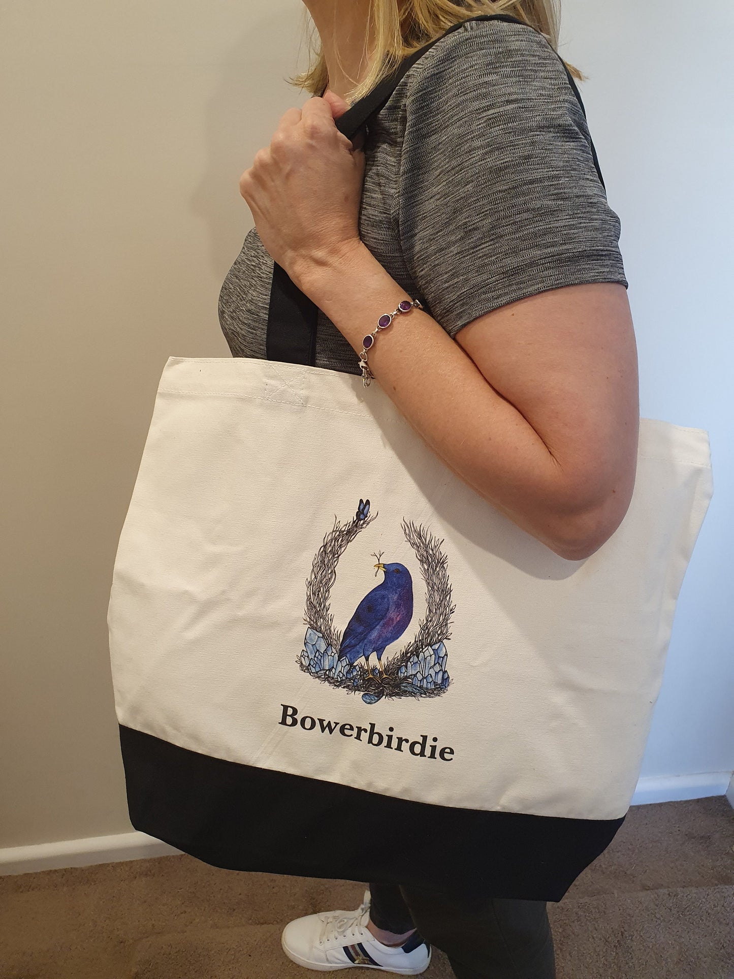 Bowerbirdie cotton tote bag