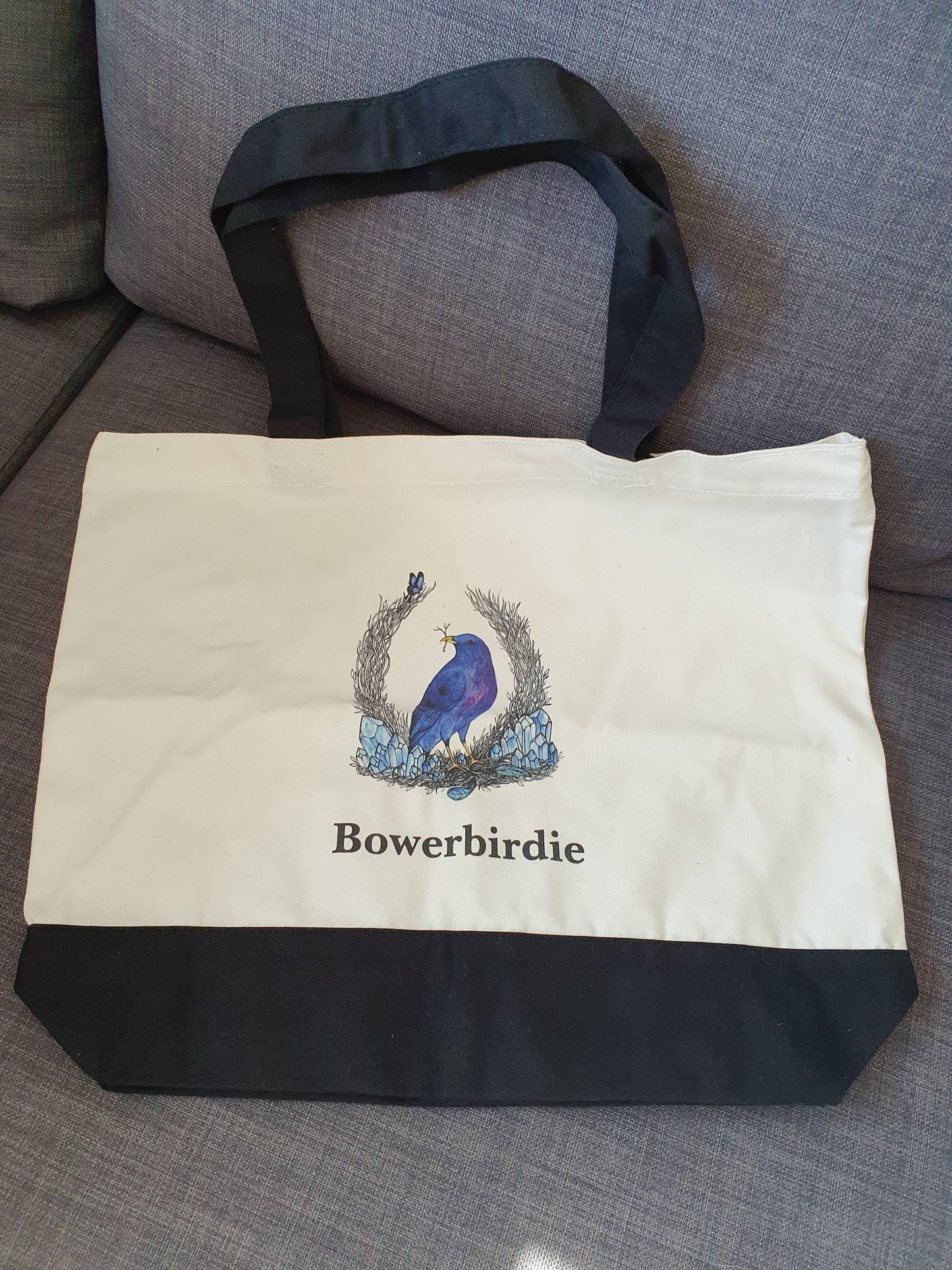 Bowerbirdie cotton tote bag