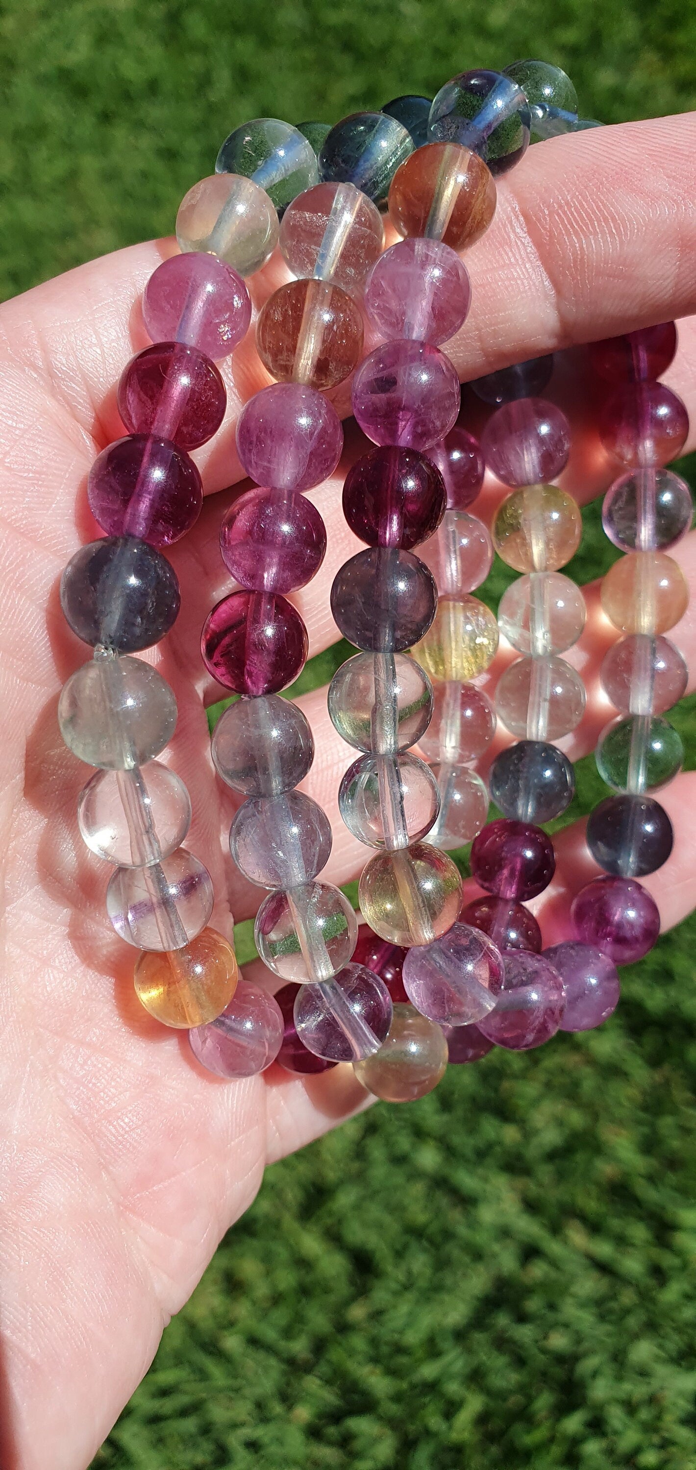 Fluorite Rainbow 8mm bracelet