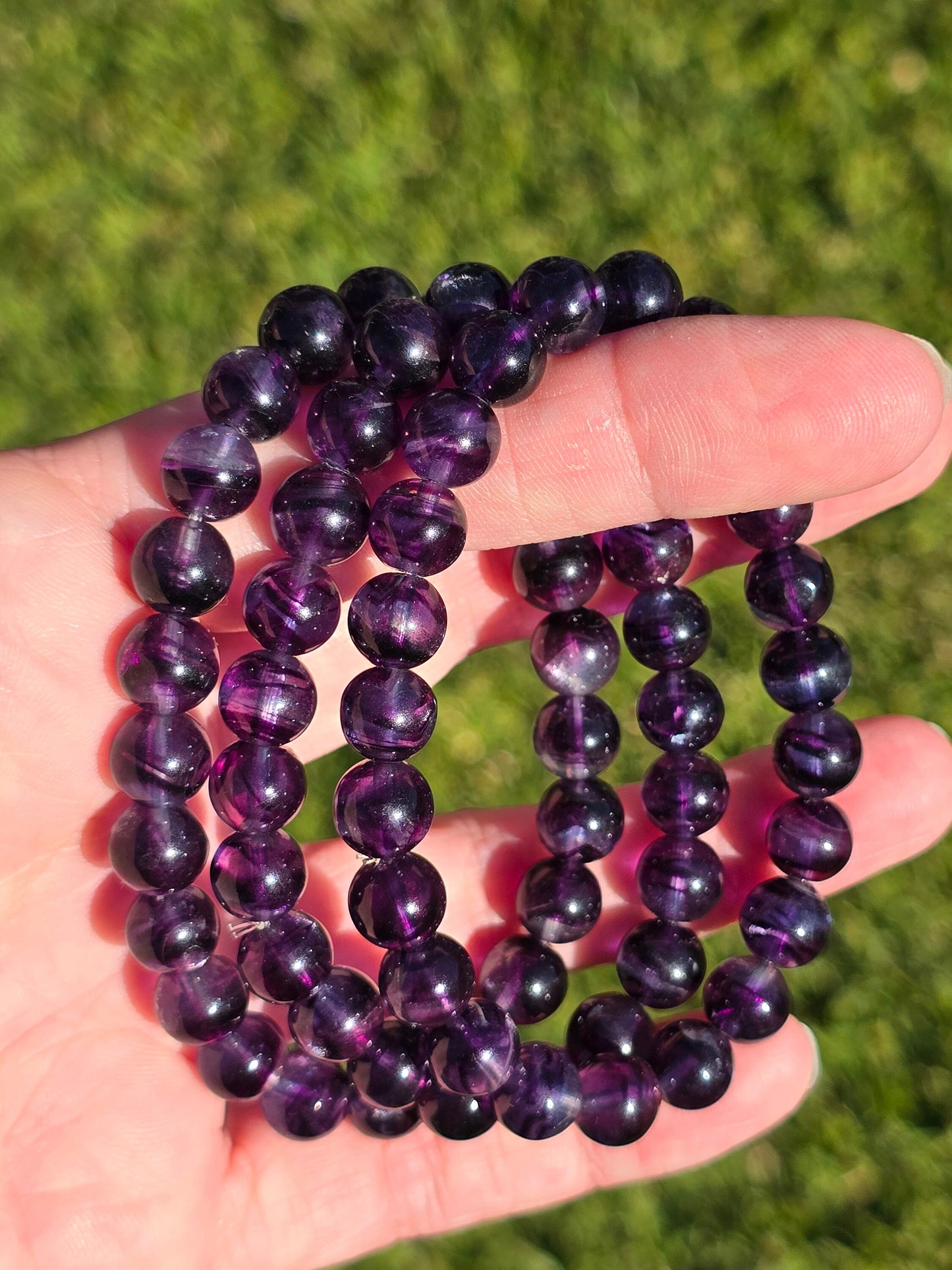Blue/Purple Fluorite 8mm bracelet