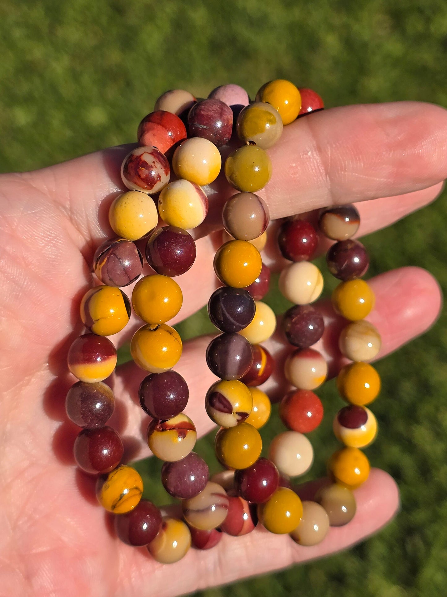 Mookaite 8mm bead bracelet