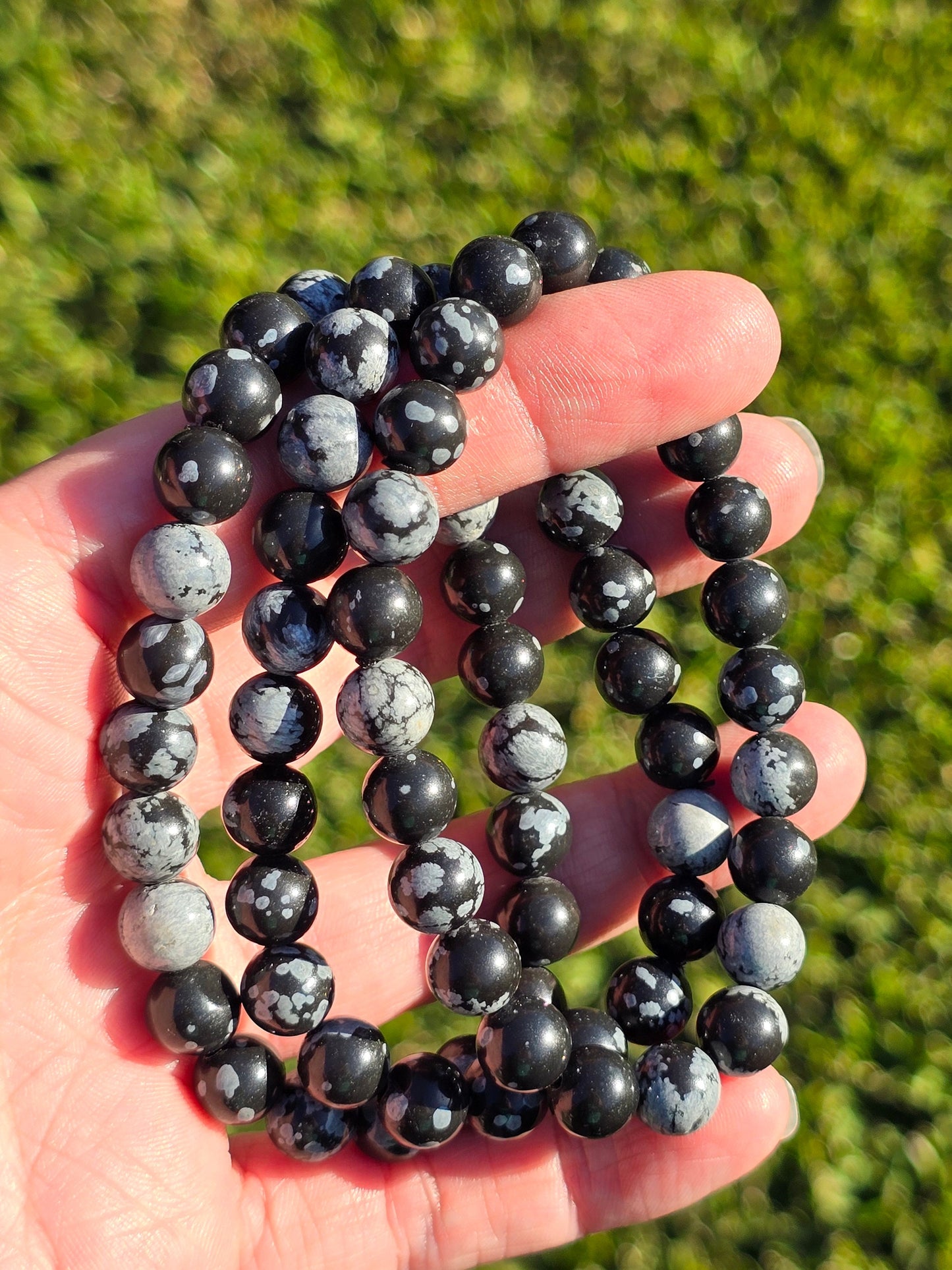 Snowflake Obsidian bracelet