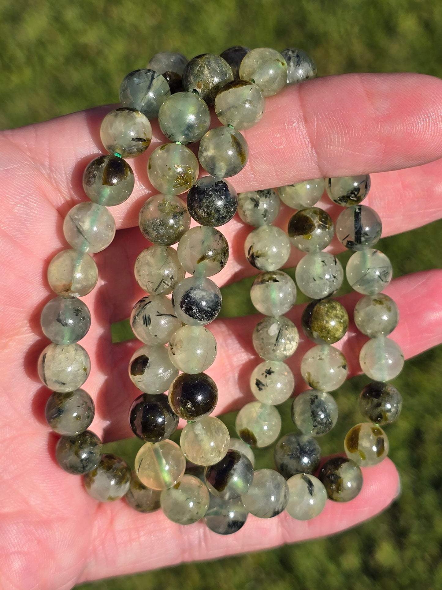 Prehnite 8mm bracelet