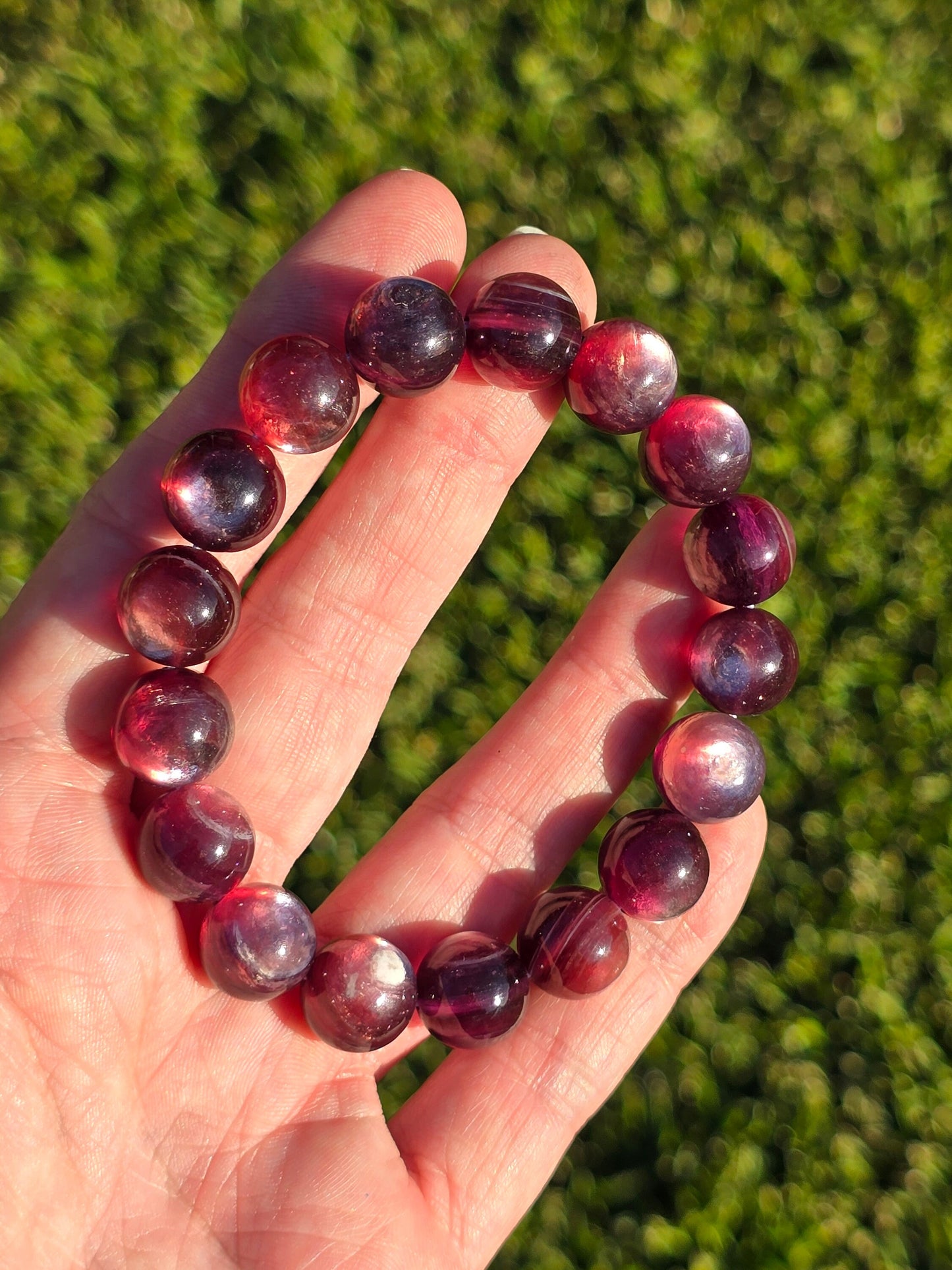 Purple Mica 12mm bracelet
