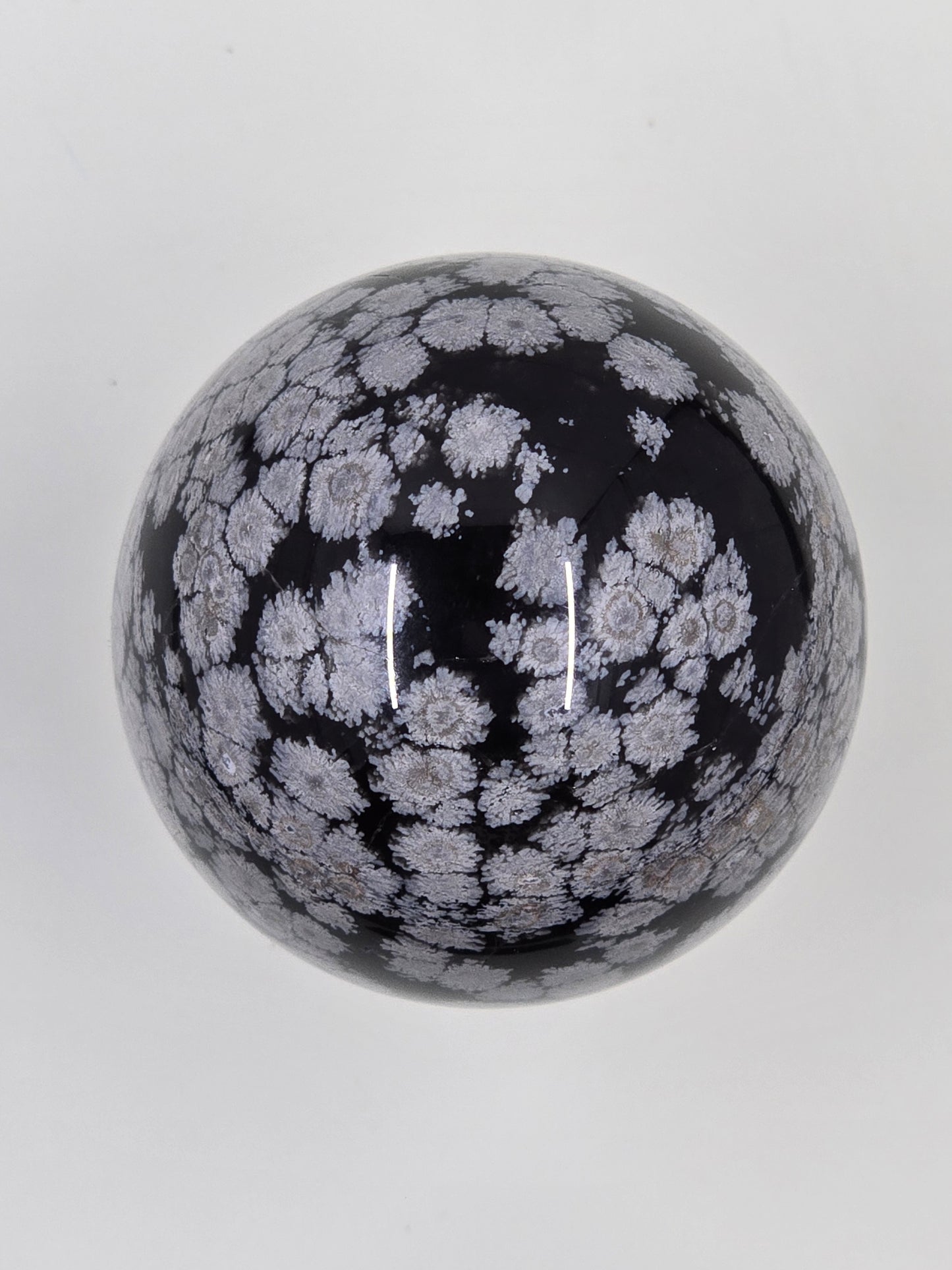 Snowflake Obsidian sphere