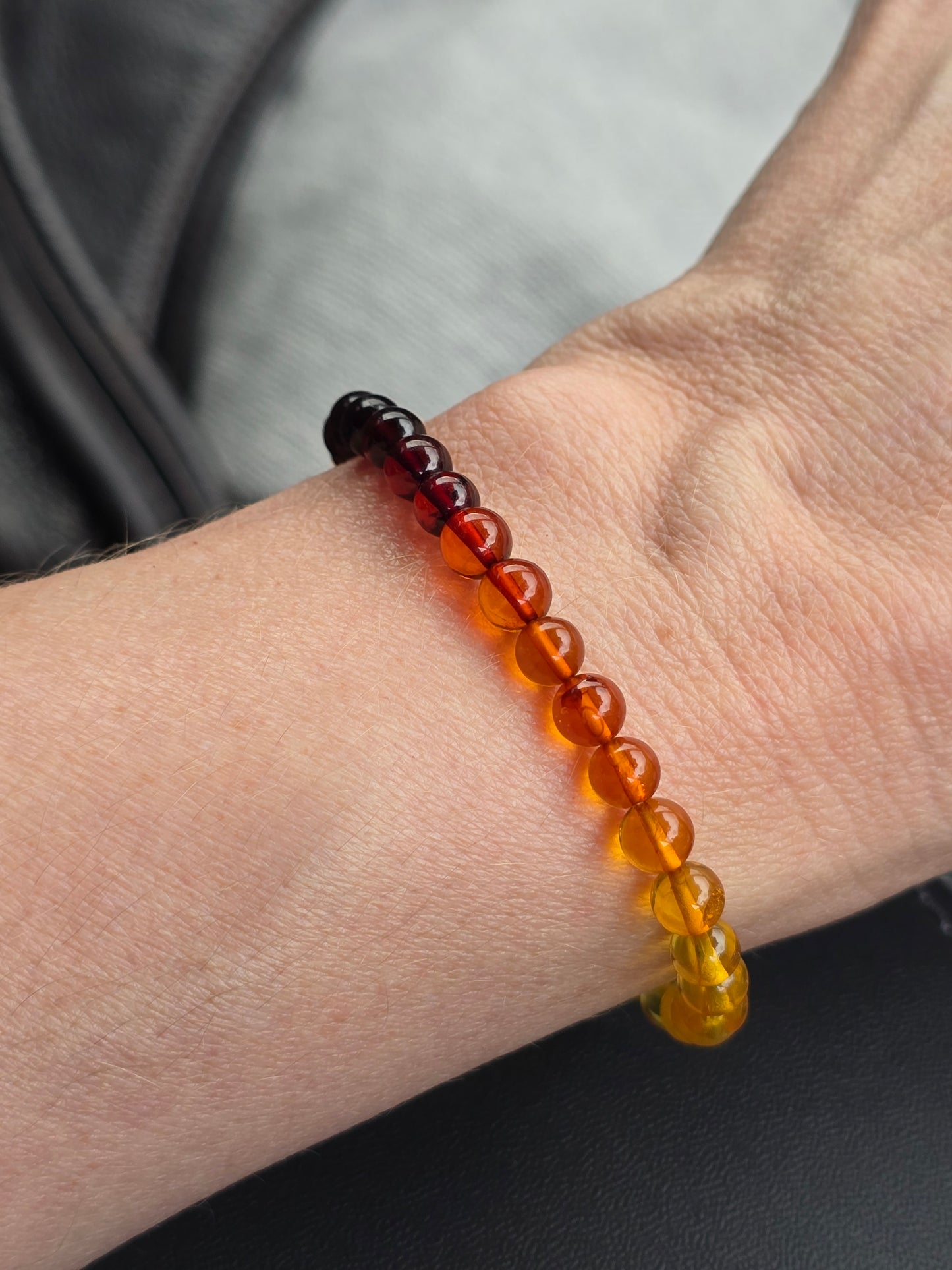 Amber Multi shade 5-6mm bracelet