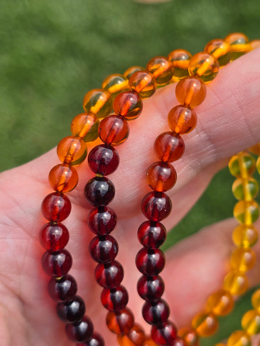 Amber Multi shade 5-6mm bracelet