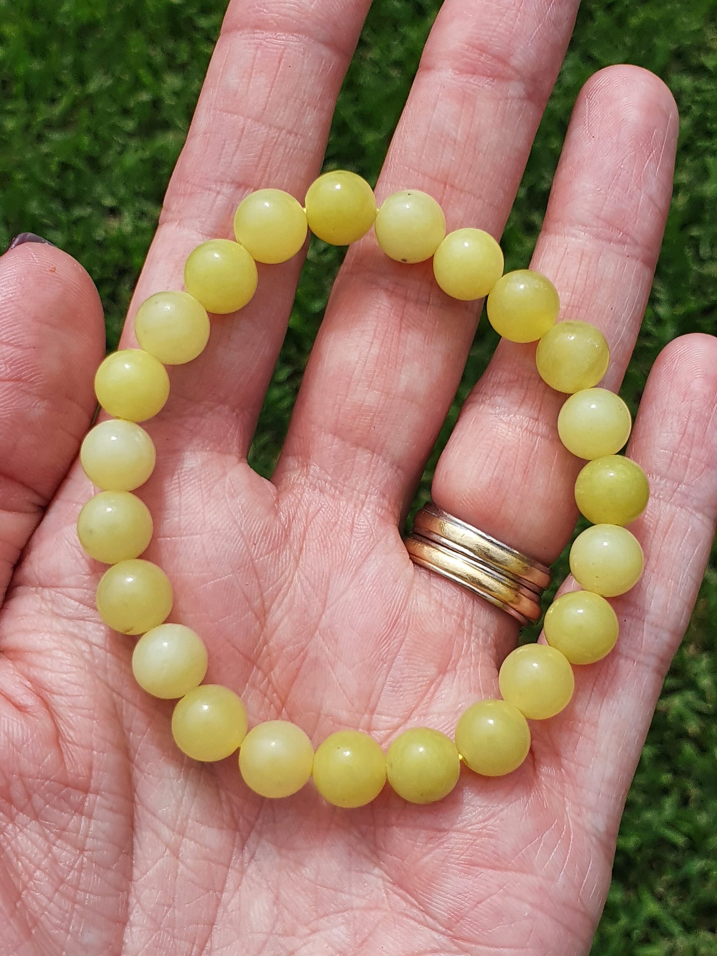 Lemon Jade 8mm bead bracelet