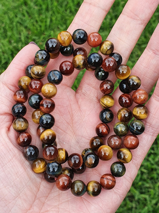 Tigers eye tri colour 8mm bracelet