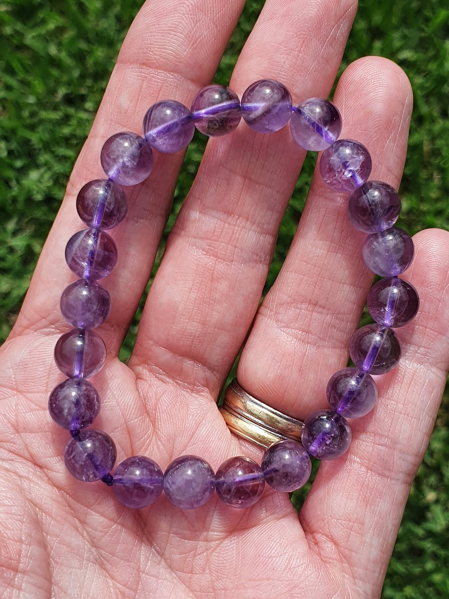 Amethyst 8mm bead bracelet