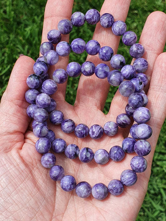 Charoite 8mm bead bracelet