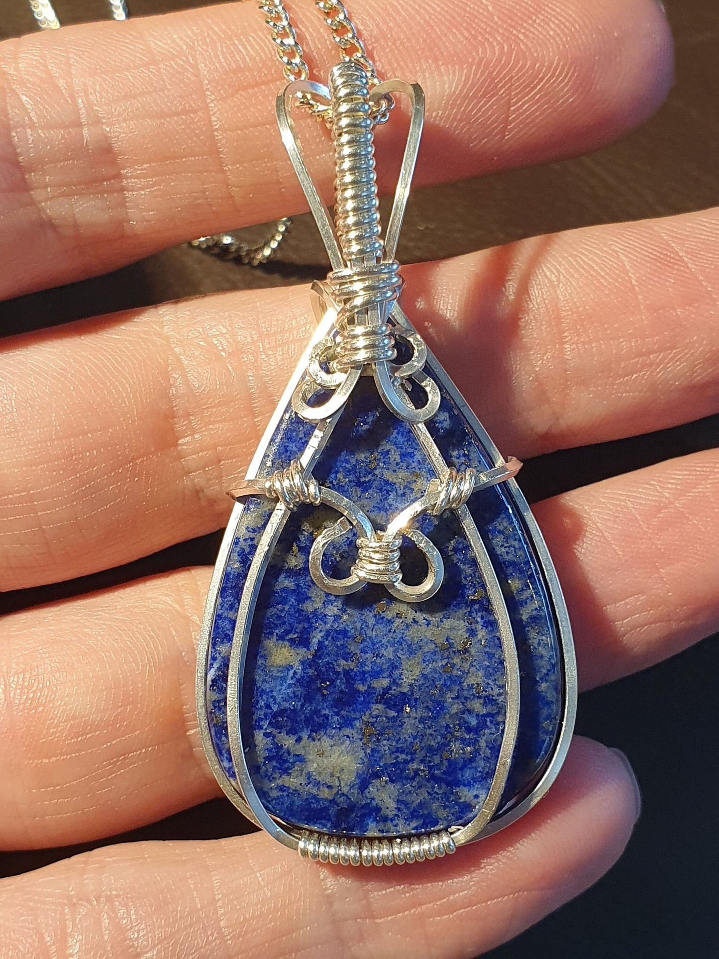 Lapis Lazuli & Peridot pendant