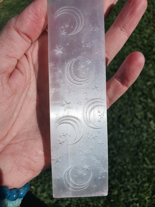 Selenite Moon cleansing stick