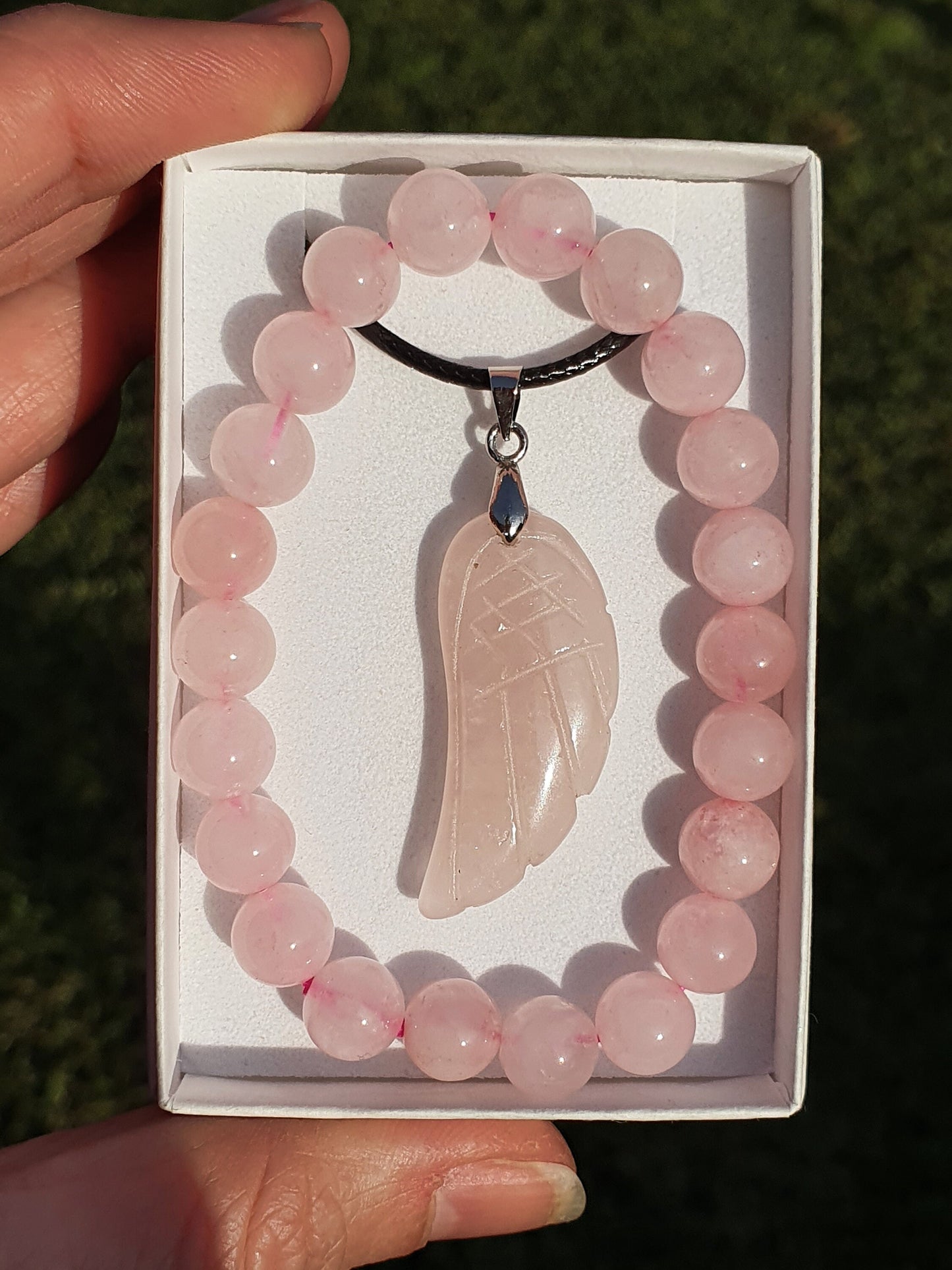 Angel wing & bracelet set