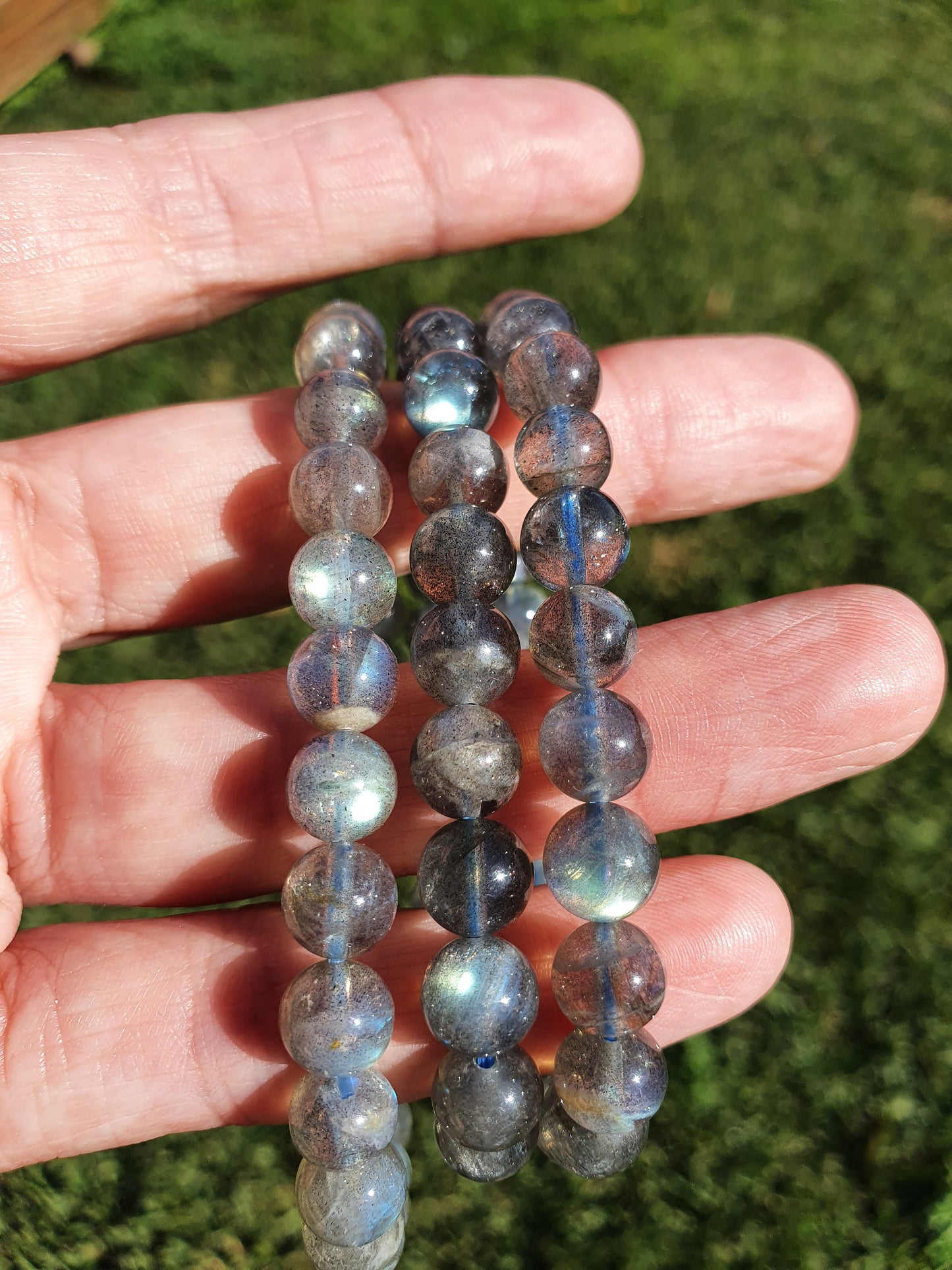 Labradorite 7mm bead bracelet
