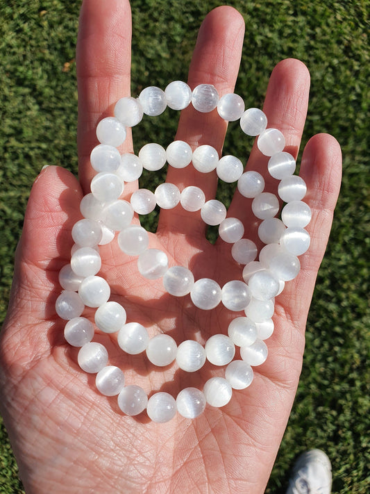 Selenite 8mm bracelet