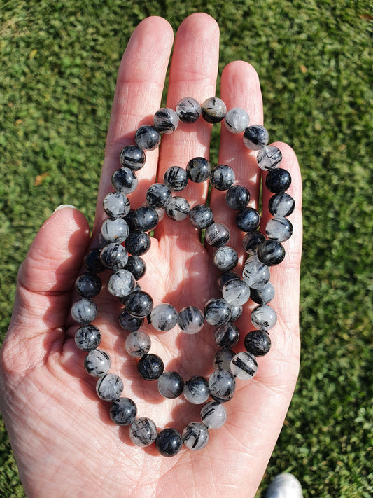 Tourmalinated Quartz 8mm bracelet