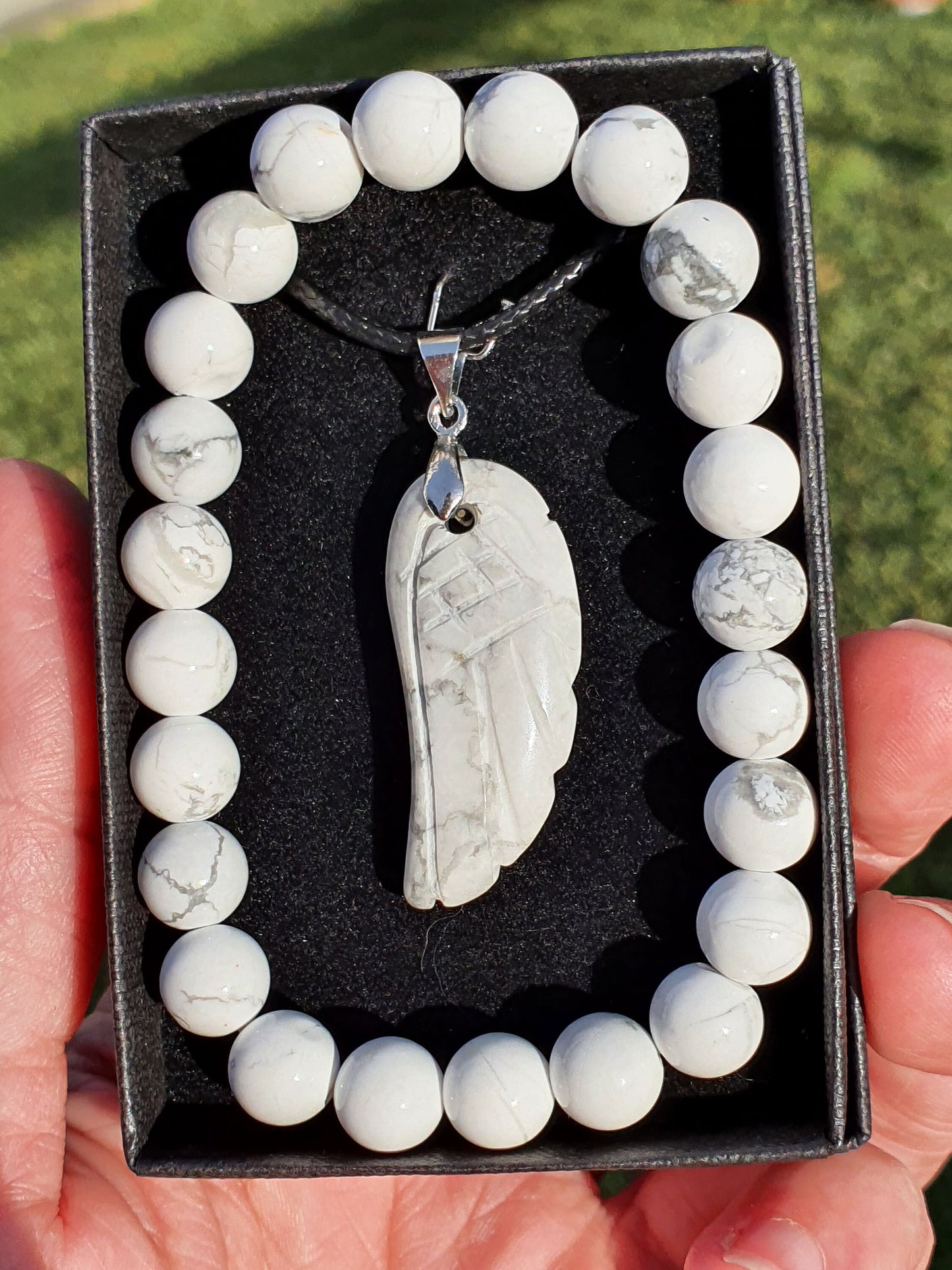 Angel wing & bracelet set