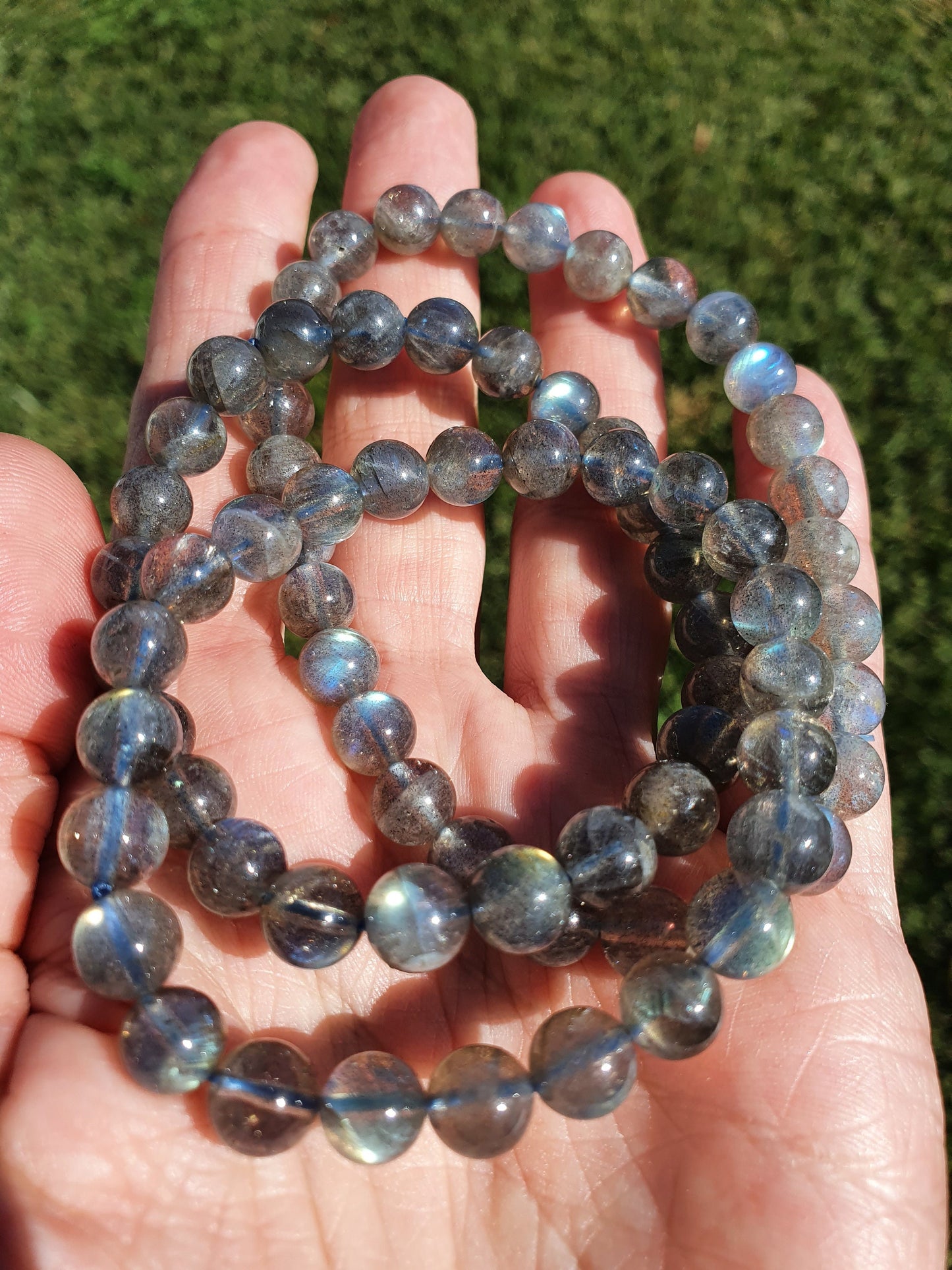Labradorite 7mm bead bracelet