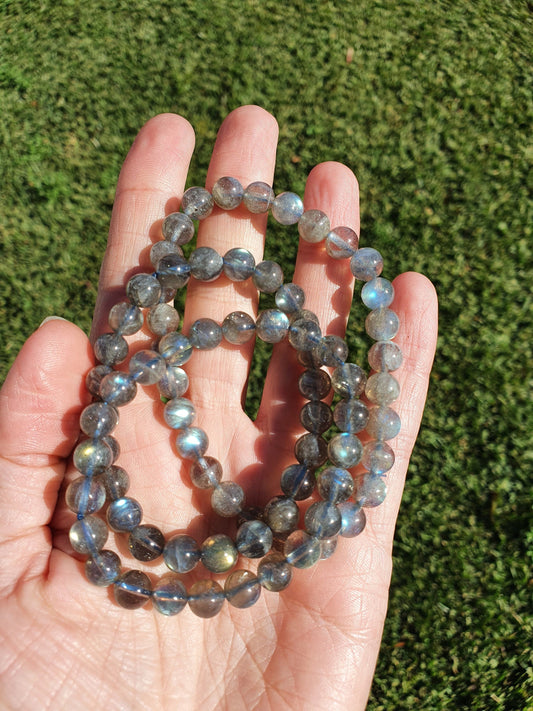 Labradorite 7mm bead bracelet