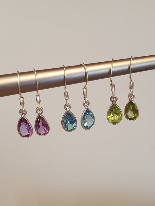 Gem drop earring