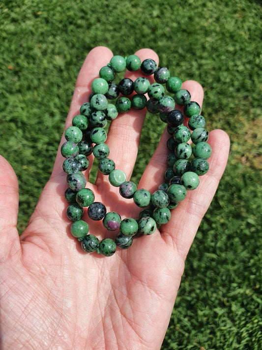 Ruby Zoisite 8mm bracelet
