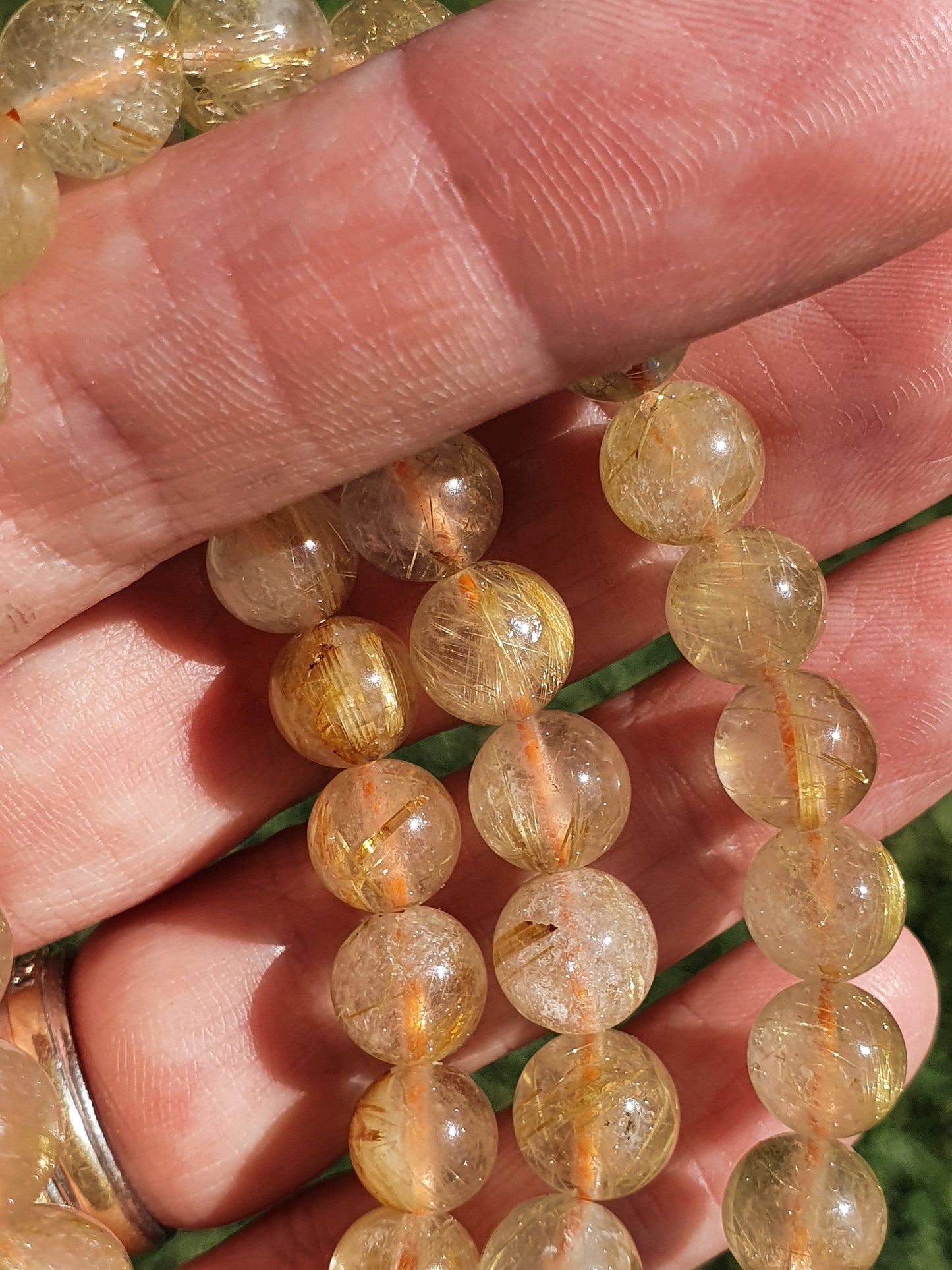 Golden Rutile quartz 8mm bracelet