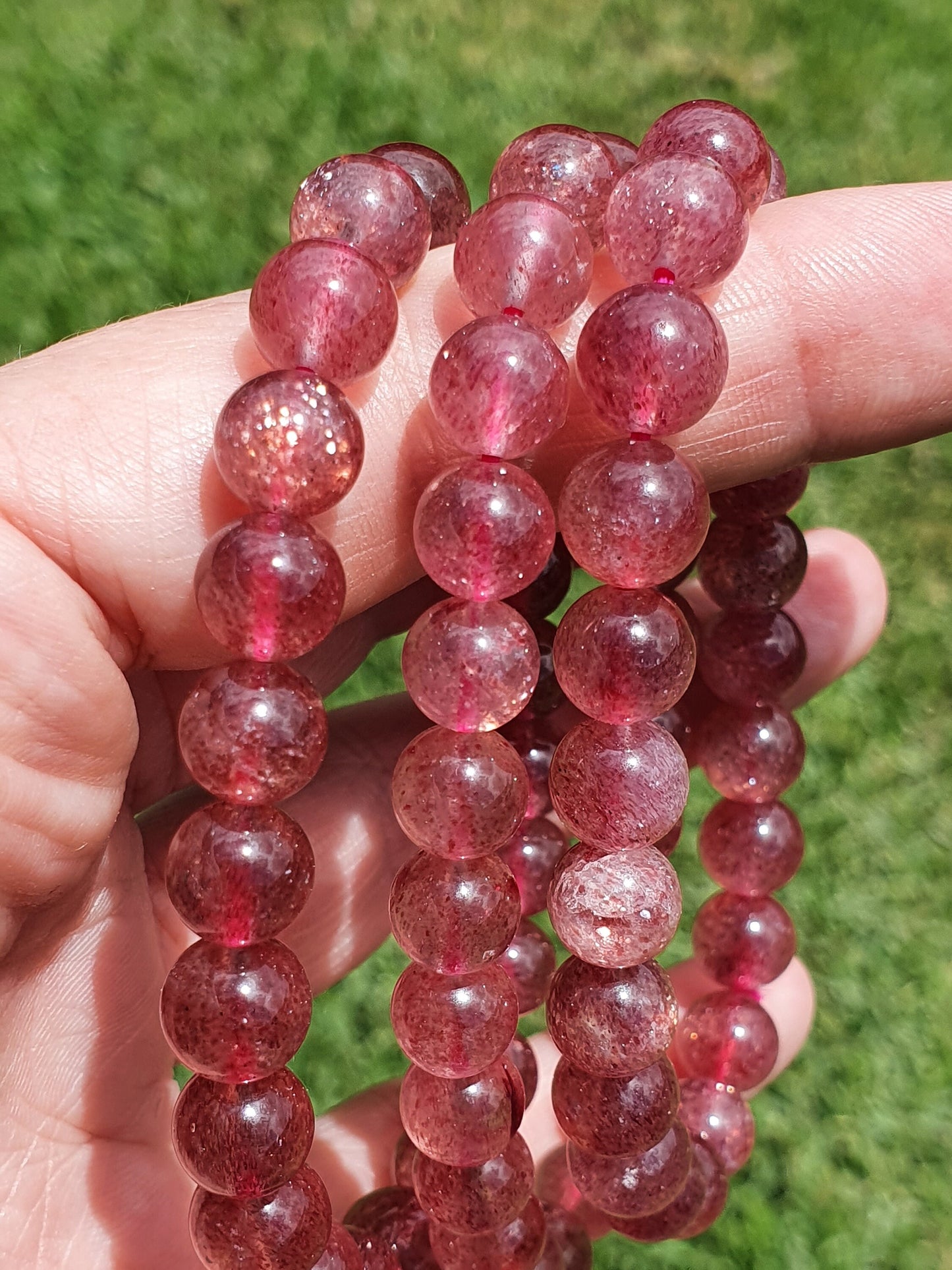 Strawberry Quartz 8mm bracelet