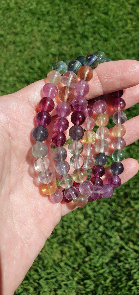 Fluorite Rainbow 8mm bracelet