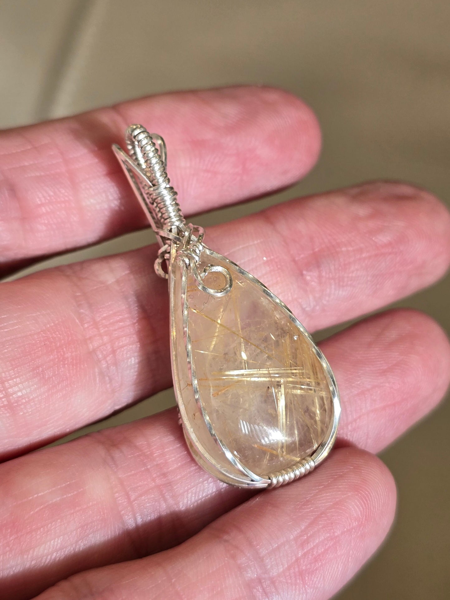 Golden Rutile pendant