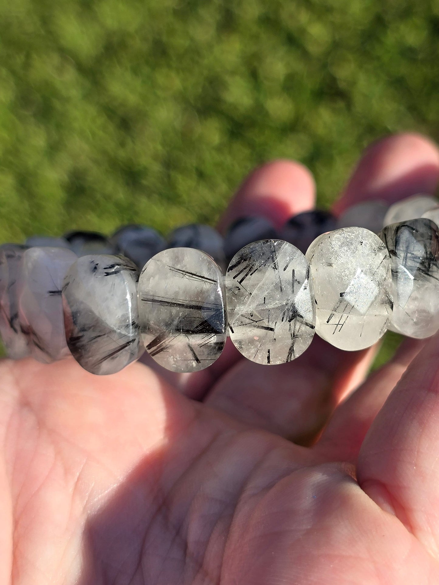 Tourmaline rutile Quartz bracelet