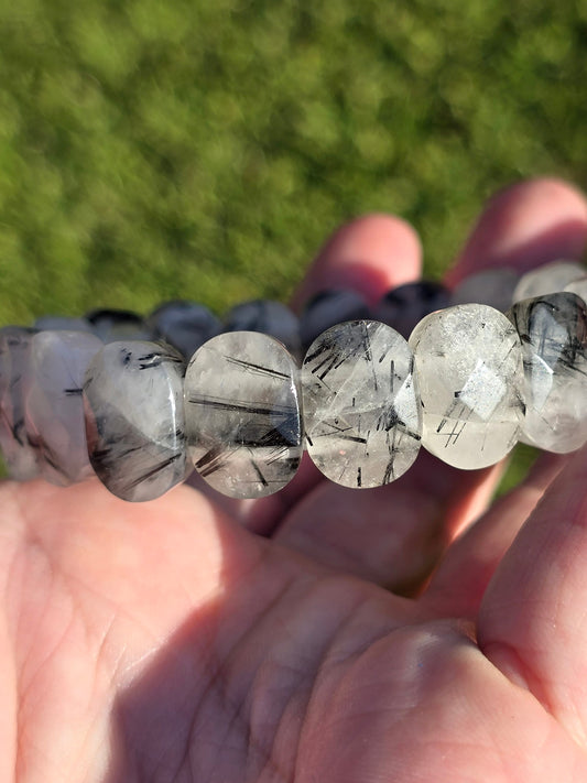 Tourmaline rutile Quartz bracelet