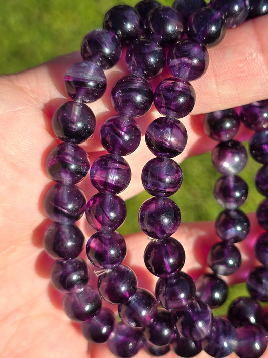 Blue/Purple Fluorite 8mm bracelet