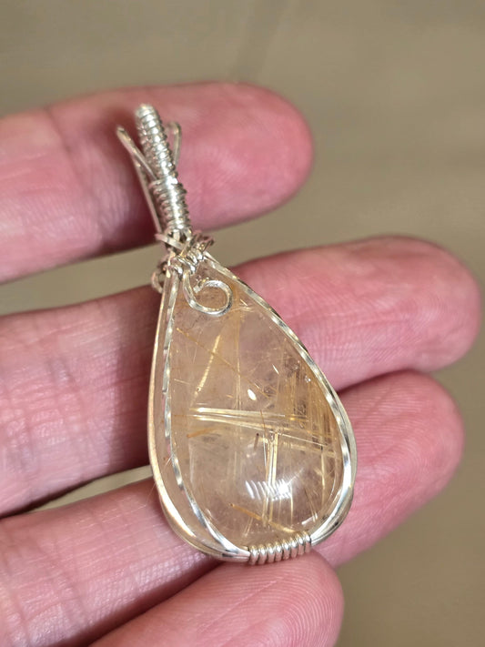 Golden Rutile pendant