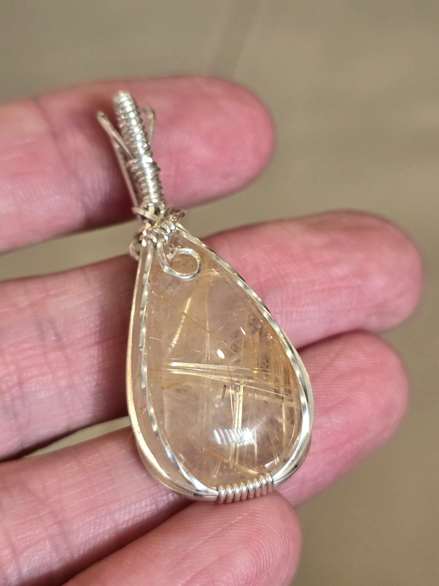 Golden Rutile pendant