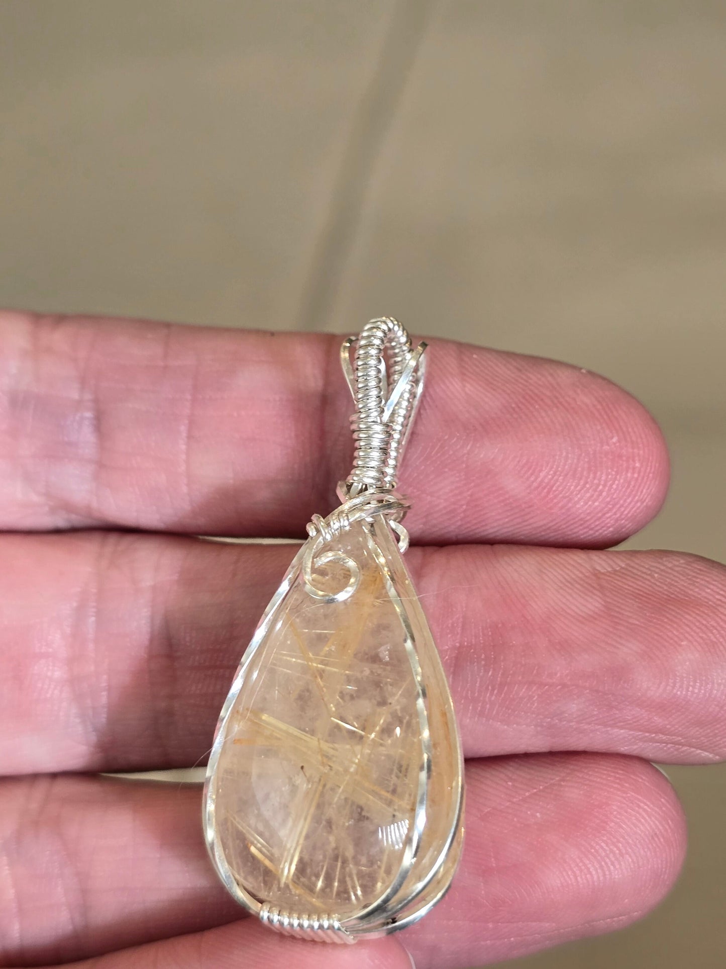 Golden Rutile pendant