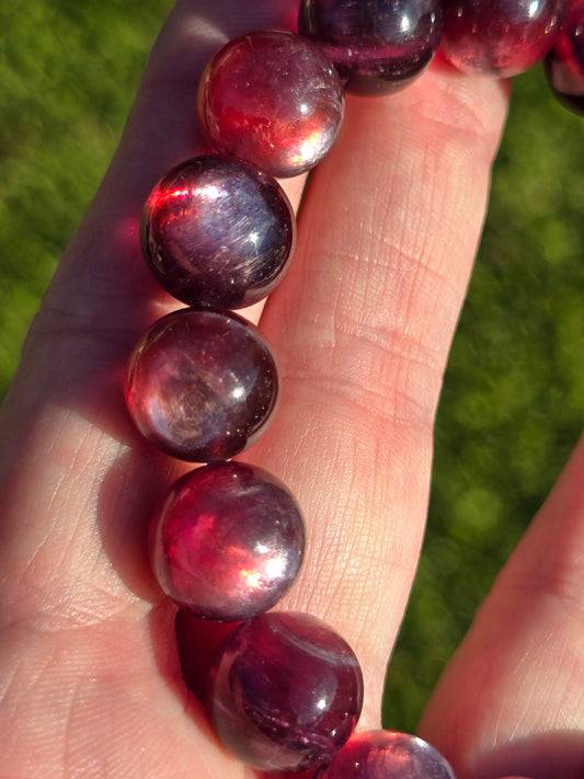 Purple Mica 12mm bracelet